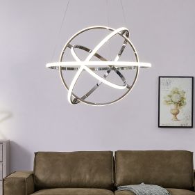 Oxford LED Adjustable Chandelier // Chrome