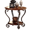 Traditional Style Brown Cherry 1pc END TABLE Open Bottom Shelf Ornate Design Living Room Furniture