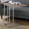 Danson Side Table in Weathered Oak & Chrome