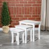 3-Piece Nesting Table Set, White