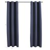 Blackout Curtains with Rings 2 pcs Anthracite 37"x63" Fabric